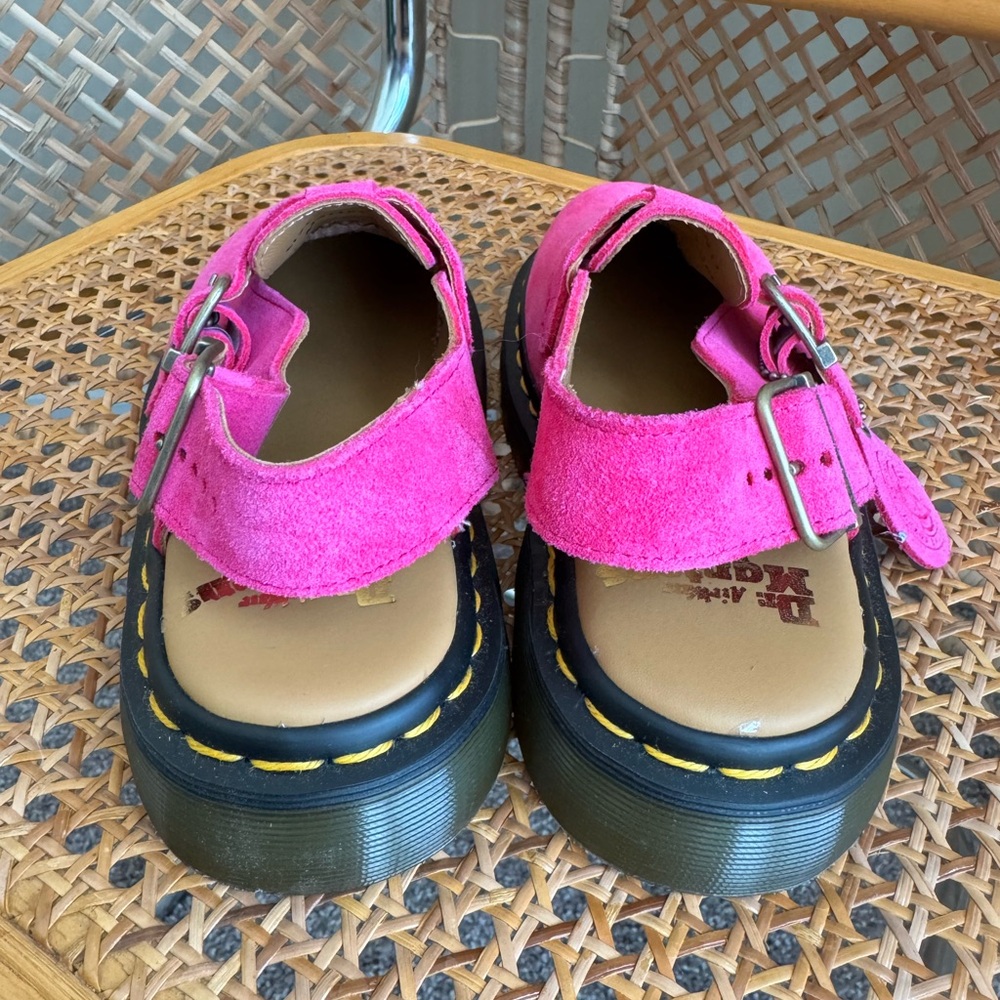 Dr. Martens Pink JORGE MADE IN ENGLAND SUEDE SLINGBACK MULES - Picture 6 of 11